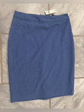 NWT Banana Republic Womens Knee Lenght Blue Pencil Skirt Size 0 Originally$69